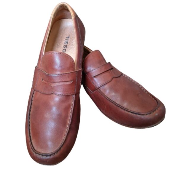 Fossil Men's Driving Penny Loafers Sz 11 - Picture 1 of 12